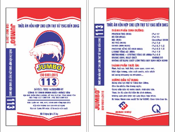 Thức ăn hỗn hợp cho lợn thịt từ 15kg đến 30kg