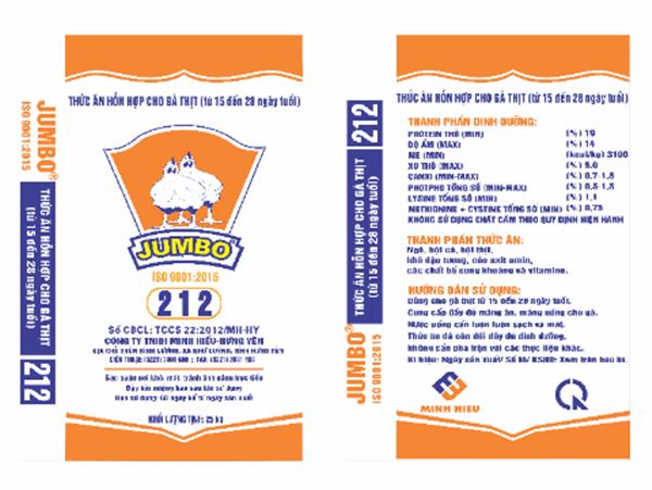 Thức ăn hỗn hợp cho gà thịt từ 15 đến 28 ngày tuổi