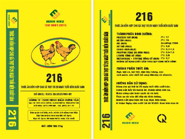 Thức ăn hỗn hợp cho gà thịt từ 29 ngày tuổi đến xuất bán