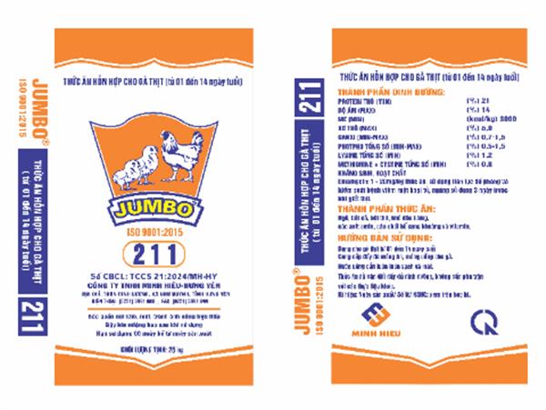 Thức ăn hỗn hợp cho gà thịt từ 01 đến 14 ngày tuổi