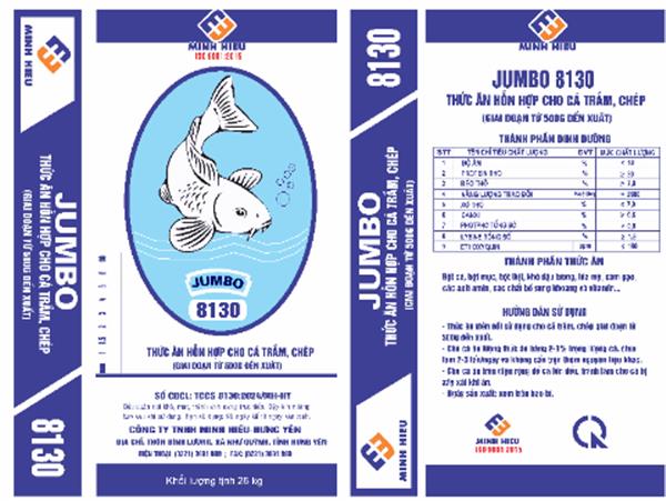 Thức ăn hỗn hợp cho cá trắm, chép giai đoạn từ 500g đến xuất